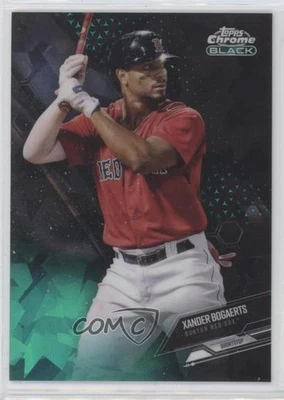 2021 Topps Chrome Black Green Atomic Refractor /99 Xander Bogaerts #18 - Image 1 of 2