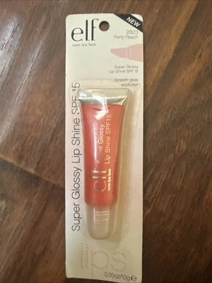 New  e.l.f SUPER GLOSSY LIP SHINE 2823 Party Peach - Image 1 of 4