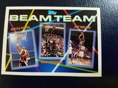 Scottie Pippen David Robinson Jeff Malone 1993 - 94 TOPPS BEAM 团队广告卡 — 第 1/3 张图片