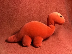 "Pelpa roja de dinosaurio Brontosaurus de colección de 17"" de Manhattan Toy Company 1984" - Imagen 1 de 8