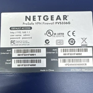 Firewall VPN Netgear FVS336G Dual WAN Gigabit SSL - Imagen 1 de 11