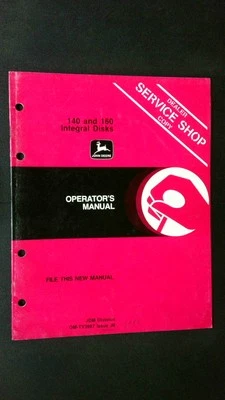 Manual de operador John Deere para discos integrales 140 y 160 - edición vintage Foto 1 de 2