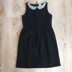 Crewcuts Sleeveless Black Dress Embellished Sparkly Gem Collar Girl’s sz 10 - Picture 1 of 8