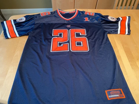 NEW UNIVERSITY OF ILLINOIS COLOSSEUM EMBROIDERED #26 FOOTBALL JERSEY MENS XL Cover