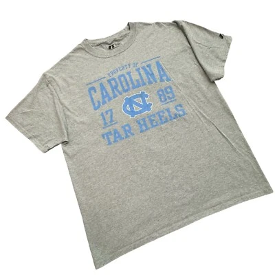 UNC North Carolina TAR HEELS Classic Cotton T-Shirt Gray Mens Siz XL 46/48 - Image 1 of 4