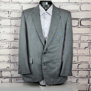 Saks Fifth Avenue Sport Coat Blazer Mens 40R Gray Solid - Picture 1 of 9