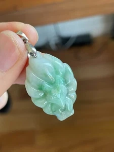 100% untreated Genuine Burmese Grade A Jade Pendant Jadeite 純天然翡翠A貨 - Picture 1 of 4