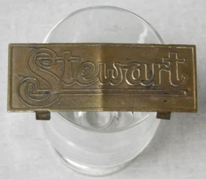 Distintivo radiatore stemma auto in ottone Stewart 1935-39 - Foto 1 di 2