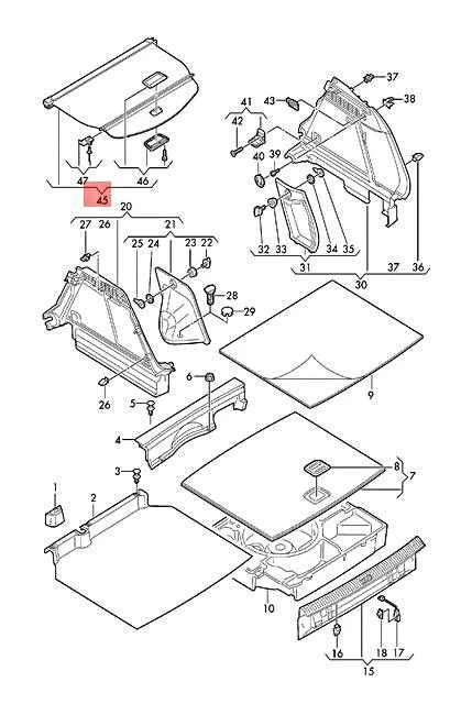 Cubierta persiana original AUDI Q3 RSQ3 para compartimento de equipaje negra 8U086355394H Foto 1 de 1