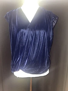 Ralph Lauren Women’s Blouse Sleeveless Navy Top NWT Large - Picture 1 of 6