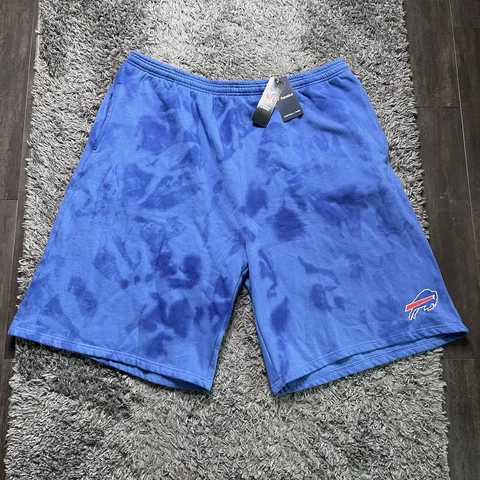 Buffalo Bills Shorts Mens 4XL XXXXL Blue Tie Dye Fleece Drawstrings NFL Football Cover