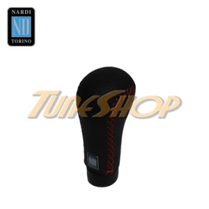 PERILLA DE CAMBIO MANUAL NARDI PRESTIGE LINE CUERO PERFORADO PUNTADA ROJA - Imagen 1 de 1