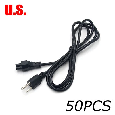 6ft 50 Pcs 3 Prong Mickey Mouse Power Cord Cable for Laptop PC Printer Adapter - Image 1 of 4