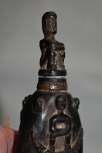 IFUGAO CONTENITORE RITUALE CALCE, STRAORDINARIO 1900S 4" PROV - Foto 1 di 3