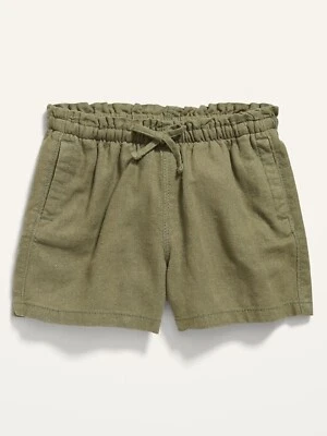 Old Navy Toddler Girls Paperbag-Waist Linen-Blend Pull-On Shorts Sz 18-24 Months - Image 1 of 2