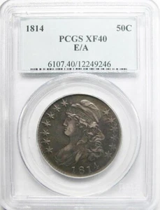 1814 E/A Capped Bust Half Dollar PCGS XF-40 - Picture 1 of 3