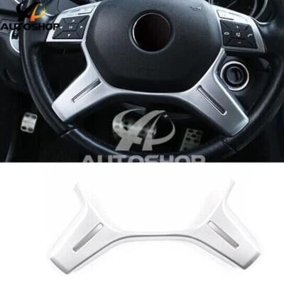 Cubierta moldeadora volante coche plata mate para Mercedes Benz ML GL 2012-2016 Foto 1 de 4