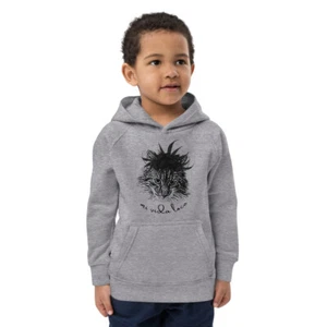 Frida Kahlo, Cat, Kids, eco, hoodie,Pets, Kangaroo, Kitty, Shirt, Meow design - Picture 1 of 9
