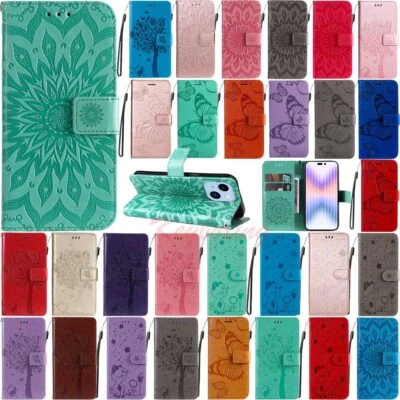 For iPhone 14 Pro Max Plus 13 Pro Max Wallet Card Holder Flip Leather Case Cover - Image 1 of 4