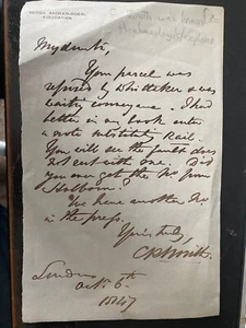 CHARLES ROACH SMITH - GRÜNDER BRITISCHER ARCHÄOLOGISCHER VEREINIGUNG - SIGNIERTER BRIEF - Bild 1 von 1