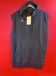 Jordan Sleeveless Dri-Fit Hoodie. Navy Blue Sz L. DQ7946-401 - Picture 1 of 5