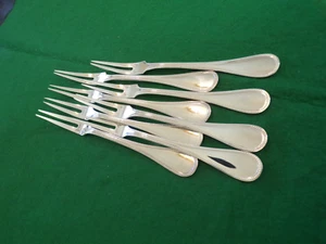Christofle Modell PERLES Schneckengabeln für 8 Personen versilbert TOP ! - Bild 1 von 4