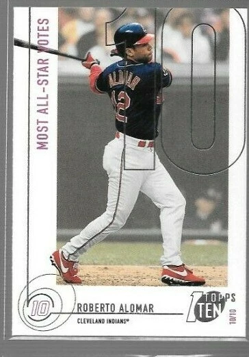 2002 Topps Topps 10 Roberto Alomar Most All-Star Votes #10 #110 Indians - Image 1 of 1