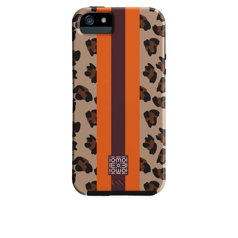 Case-Mate Iomoi Designer Print Phone Case iPhone 5/s Cheetah Stripe Orange/Brown - Image 1 of 1