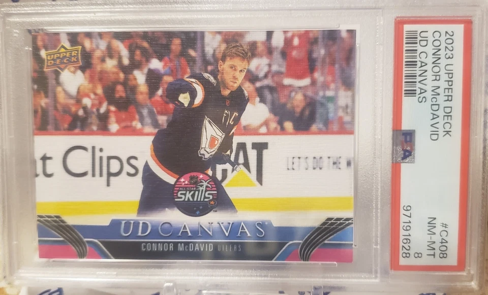 CONNOR MCDAVID 2023-24 UPPER DECK CANVAS C408 ALL-STAR SKILLS OILERS PSA 8 📈🔥 - Image 1 of 1