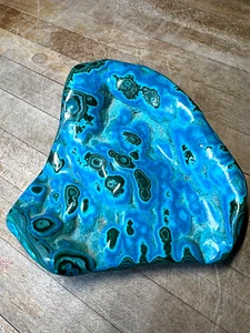 Malachite Crystal Gemstone W Blue & Pale Green Chrysocolla Healing Specimen 001 - Picture 1 of 16