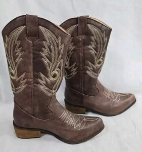 SheSole Brown Western Cowgirl Boots Size 36 (5.5 In Women's) In Great Condition! - Picture 1 of 8
