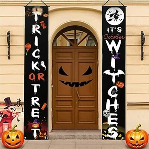 Halloween Deko Outdoor Trick or Treat & It's October Hexen Halloween Si - Bild 1 von 7