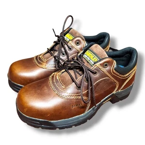 Carolina CA1625 Stahlzehenbraun Leder Oxford ESD Damen Größe 10 W Schuhe - Bild 1 von 14
