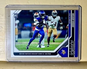 Jordan Addison 2023 Panini NFL Rookie Football #23 Card 1 of 205 Vikings - Picture 1 of 2