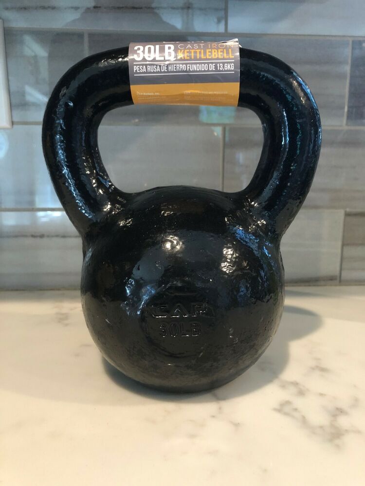 CAP 30lb Kettlebell Cast Iron Weight BRAND NEW 30 Pounds FREE PRIORITY SHIPPING