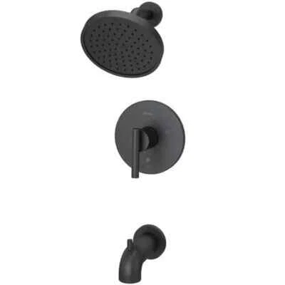   PFISTER LG89-8NCB Single Handle 3 Hole Contempra Tub & Shower, Matte Black - Image 1 of 3