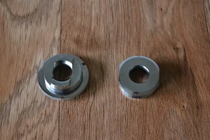 Vintage Chromed Steel 68mm BSA English Threaded 1.37 x 24TPI Bottom Bracket Cups - Picture 1 of 11