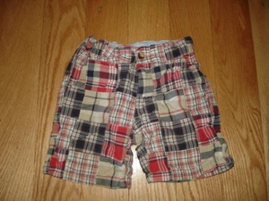 Jungen JANIE und Jack Madras karierte Patchwork-SHORTS Größe 18-24 Monate - Bild 1 von 1