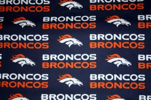 TELA 100% ALGODÓN DENVER BRONCOS OF THE NFL 60 PULGADAS DE ANCHO - 1/2 YARDA 18X60 - Imagen 1 de 4