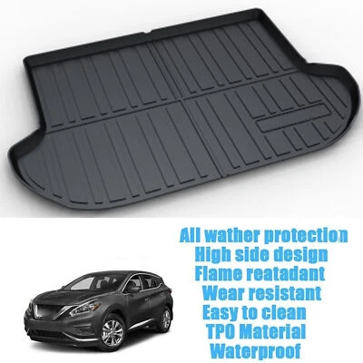 Car Cargo Trunk Liners Fit for Nissan Murano Cargo Mats Black TPO {2015-2024} - Image 1 of 4