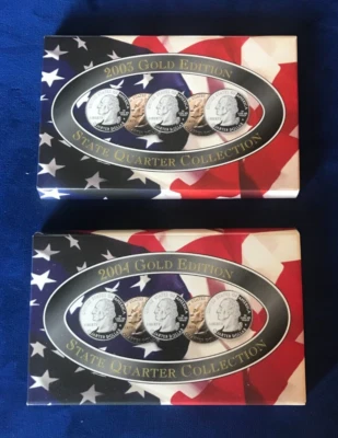 2003 and 2004 State Quarter Collection Gold Edition Brilliant Uncirculated - Image 1 of 4