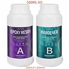 Crystal Clear Epoxy Resin Kit - 500ml 1L 2L 4L - Food Safe 1:1 Fast Cure 
