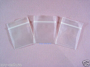 100 Thick Plastic Reclosable Zipper Bags 1.5" x 2"_40 x 50mm Mini Storage Pouch