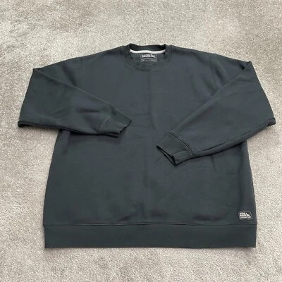 Eddie Bauer Pullovr Sweatshirt Men XL Tall Black Crew Neck Fleece Casual Outdoor Foto 1 de 4