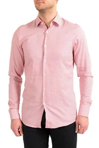 Hugo Boss Men's "Mabel" Pink Sharp Fit Long Sleeve Dress Shirt US 15 34/35 IT 38 - Picture 1 of 9