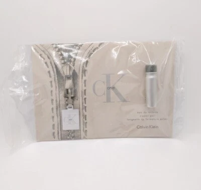 Винтажный Calvin Klein CK один металлический логотип молнии тянуть новый запечатанный аромат РЕДКАЯ - Изображение 1 из 4