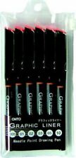 Ohto Graphic Liner Needle Point Drawing Pen Pigment Ink Pack of 6 CFR-150GL/6P
