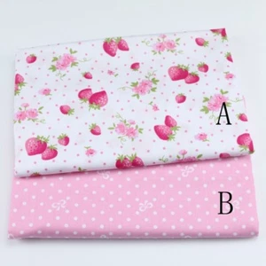 50cm*160CM Pink Strawberry 100%cotton fabric Quilting Clothes Bedding Sewing A69 - Bild 1 von 6