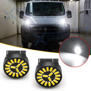 For Ram ProMaster 1500 2500 3500 White 7443 LED Daytime Running Light DRL Bulbs - Picture 1 of 12