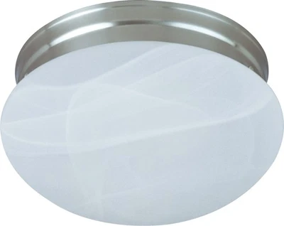 Maxim 5885 Nickel Essentials 9"W 2-Light Ceiling Light - Image 1 of 3